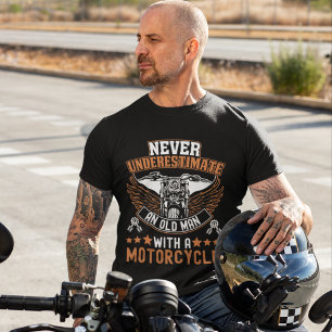 Unterschätzen Sie nie einen alten Mann mit Motorra T-Shirt