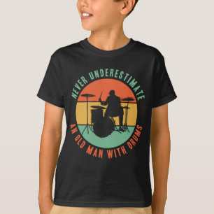 Unterschätzen Sie nie einen alten Mann mit Schlag T-Shirt