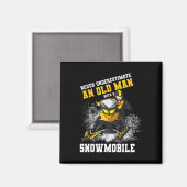 Unterschätzen Sie nie einen alten Mann mit Schneem Magnet (Vorderseite/Rückseite)