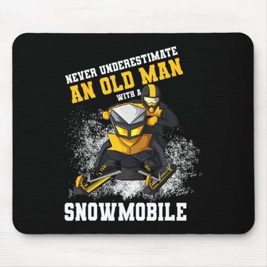 Unterschätzen Sie nie einen alten Mann mit Schneem Mousepad (Vorne)