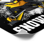 Unterschätzen Sie nie einen alten Mann mit Schneem Poster (Ecke)