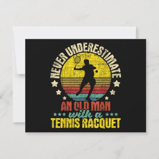 Unterschätzen Sie nie einen alten Mann - Tennisspi (Vorderseite)