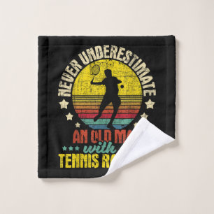 Unterschätzen Sie nie einen alten Mann - Tennisspi Waschlappen
