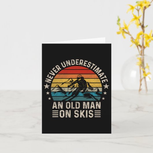 Unterschätzen Sie nie einen alten Skitrainer Karte (Gelbe Blume)