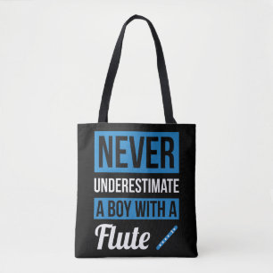 Unterschätzen Sie nie einen Jungen mit einem Shirt Tasche
