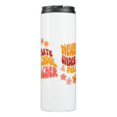 Unterschätzen Sie nie einen Lehrer an einer öffent Thermosbecher (Rückseite)