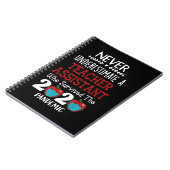 Unterschätzen Sie nie einen Lehrer Assistentin Gre Notizblock (Linke Seite)