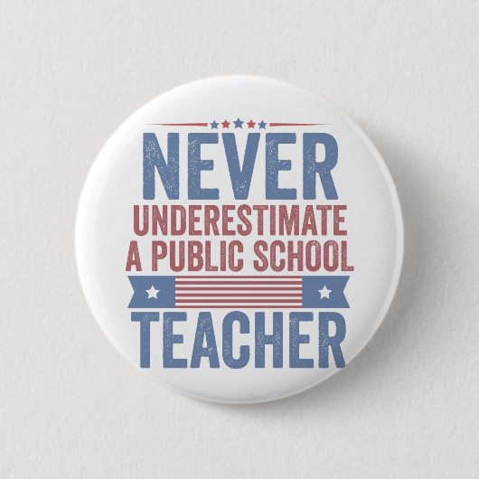 Unterschätzen Sie niemals den Lehrer Walz Button (Vorderseite)