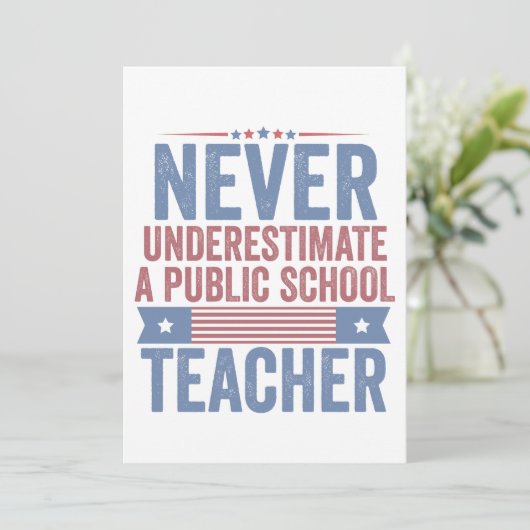 Unterschätzen Sie niemals den Lehrer Walz Dankeskarte (Stehend Vorderseite)