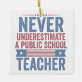 Unterschätzen Sie niemals den Lehrer Walz Keramikornament (Vorderseite)