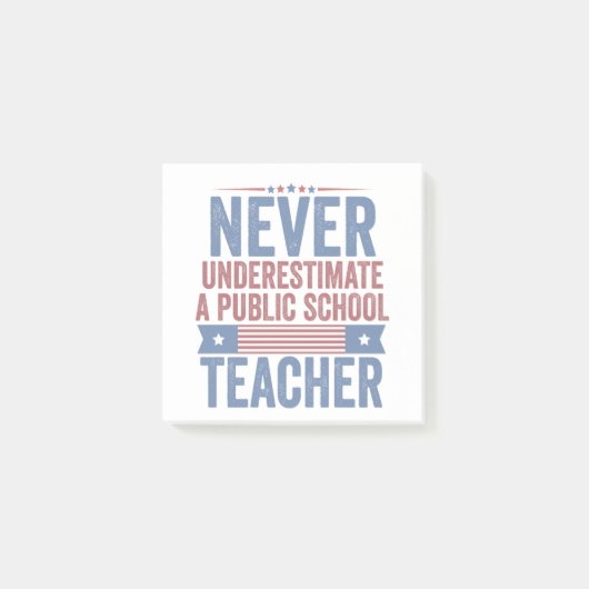 Unterschätzen Sie niemals den Lehrer Walz Post-it Klebezettel (Vorderseite)