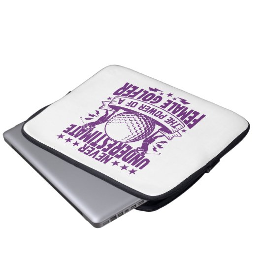 Unterschätzen Sie niemals den Power einer Golferin Laptopschutzhülle (Vorne Knopf)