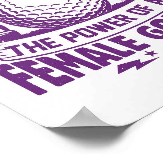 Unterschätzen Sie niemals den Power einer Golferin Poster (Ecke)