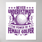 Unterschätzen Sie niemals den Power einer Golferin Poster (Vorne)