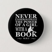 Unterschätzen Sie niemals den Power eines Buches Button (Vorderseite)