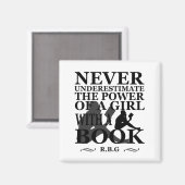 Unterschätzen Sie niemals den Power eines Buches Magnet (Vorderseite/Rückseite)