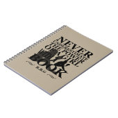 Unterschätzen Sie niemals den Power eines Buches Notizblock (Linke Seite)