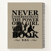 Unterschätzen Sie niemals den Power eines Buches Notizblock (Rückseite)