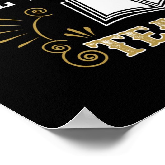 Unterschätzen Sie niemals den Power eines Lehrers Poster (Ecke)