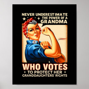 Unterschätzen Sie niemals den Power eines Oma, das Poster