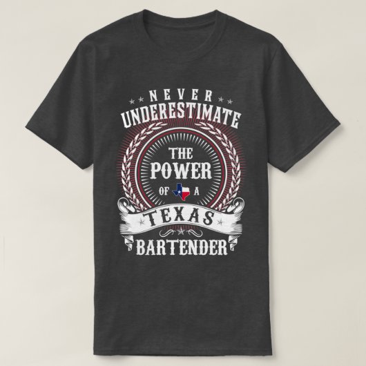 Unterschätzen Sie niemals den Power eines Texas-BA T-Shirt (Design vorne)