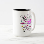 Unterschätzen Sie niemals den Power Ihrer Gedanken Zweifarbige Tasse (VorderseiteRechts)