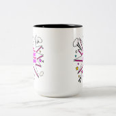 Unterschätzen Sie niemals den Power Ihrer Gedanken Zweifarbige Tasse (Mittel)