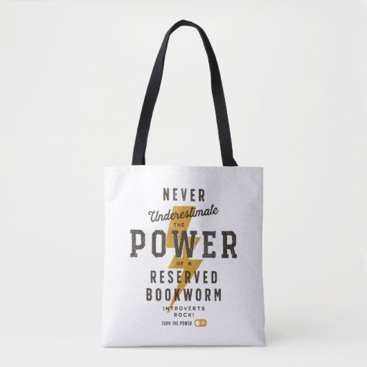 Unterschätzen Sie niemals den Power von Bookworm Tasche (Vorderseite)