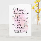 Unterschätzen Sie niemals den Unterschied, den Sie Karte (Gelbe Blume)