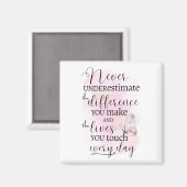 Unterschätzen Sie niemals den Unterschied, den Sie Magnet (Vorderseite/Rückseite)