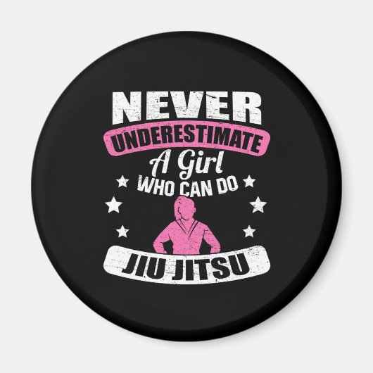 Unterschätzen Sie niemals ein Mädchen, das Jiu Jit Magnet (Vorne)