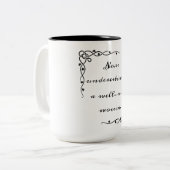 Unterschätzen Sie niemals eine gut lesende weiblic Zweifarbige Tasse (Vorderseite Links)