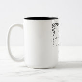 Unterschätzen Sie niemals eine gut lesende weiblic Zweifarbige Tasse (Links)