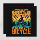 Unterschätzen Sie niemals einen alten Mann auf ein Einladung (Vorne/Hinten)