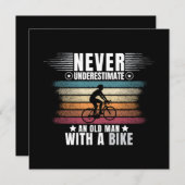 Unterschätzen Sie niemals einen alten Mann auf ein Einladung (Vorne/Hinten)