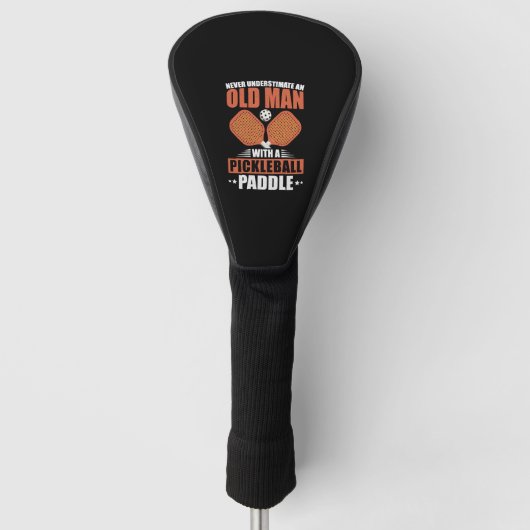 Unterschätzen Sie niemals einen alten Mann Golf Headcover (Vorderseite)