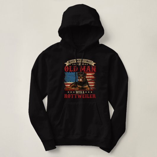 Unterschätzen Sie niemals einen alten Mann mit ein Hoodie (Design vorne)