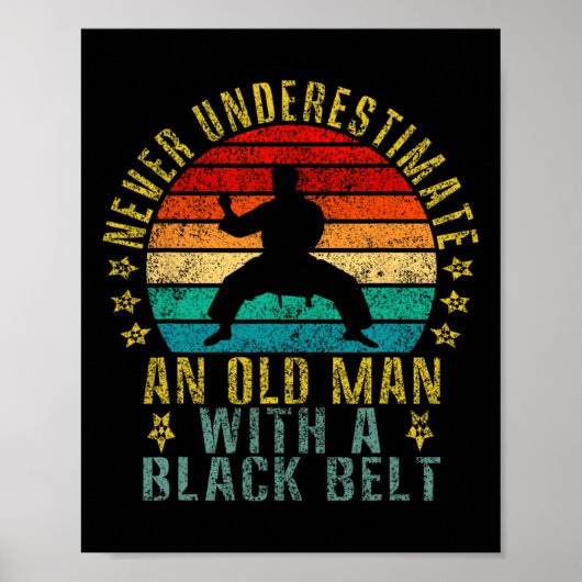 Unterschätzen Sie niemals einen alten Mann mit ein Poster (Vorne)