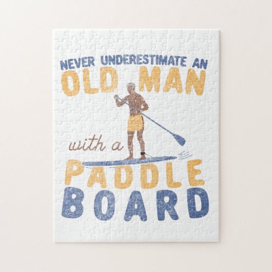 Unterschätzen Sie niemals einen alten Mann mit ein Puzzle (Vertikal)