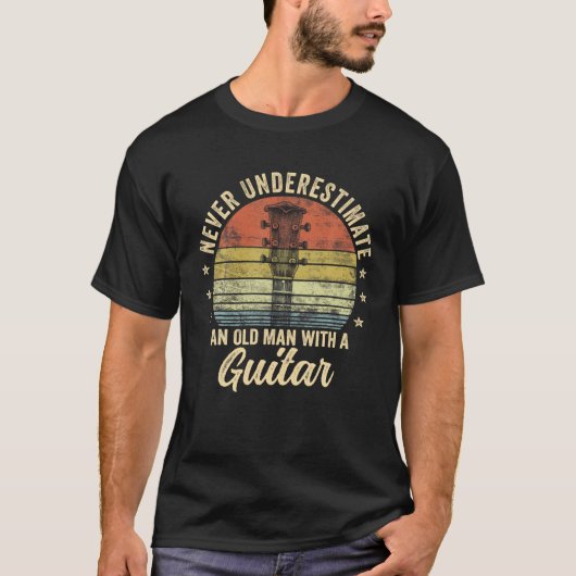 Unterschätzen Sie niemals einen alten Mann mit Git T-Shirt (Vorderseite)