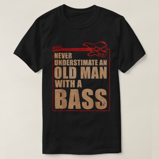 Unterschätzen Sie niemals einen alten Mann mit Git T-Shirt (Design vorne)