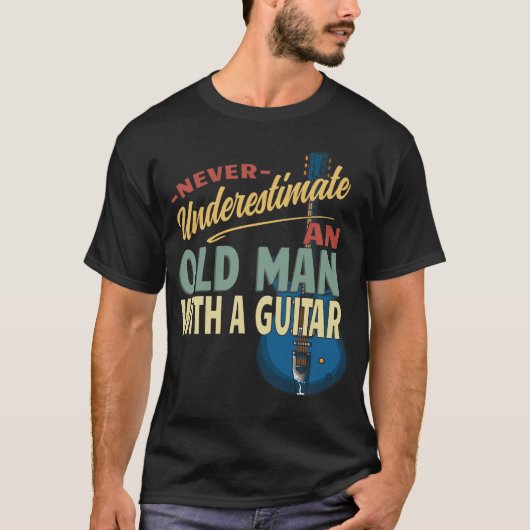 Unterschätzen Sie niemals einen alten Mann mit Git T-Shirt (Vorderseite)