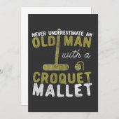 Unterschätzen Sie niemals einen alten Mann mit Kro Einladung (Vorne/Hinten)
