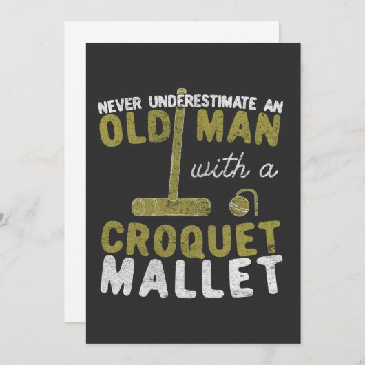 Unterschätzen Sie niemals einen alten Mann mit Kro Einladung (Vorne/Hinten)