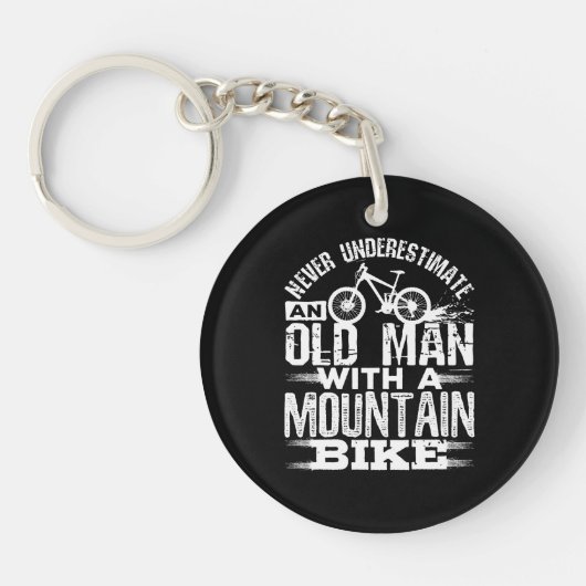 Unterschätzen Sie niemals einen alten Mann mit Mou Schlüsselanhänger (Vorderseite)
