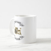 Unterschätzen Sie niemals einen alten Mann mit Tro Kaffeetasse (Vorderseite Links)