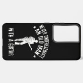 Unterschätzen Sie niemals einen Alten mit Gitarre Samsung Galaxy Hülle (Linke Seite)