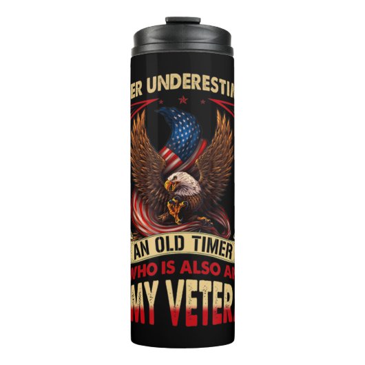 Unterschätzen Sie niemals einen alten Timer, der a Thermosbecher (Vorderseite)