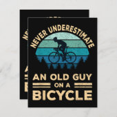 Unterschätzen Sie niemals einen alten Typ auf eine Begleitkarte (Vorne/Hinten)