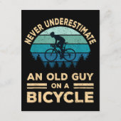 Unterschätzen Sie niemals einen alten Typ auf eine Begleitkarte (Rückseite)